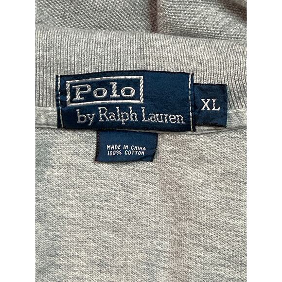 Polo Ralph Lauren Long Sleeve Polo Shirt Gray Men’s XL 100% Cotton Classic - Picture 3 of 7